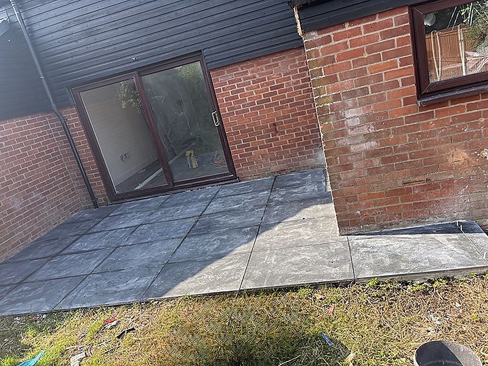 A new slate patio